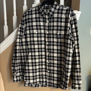 Falls Creek Men's Black and White Checkered Shirt XXLT